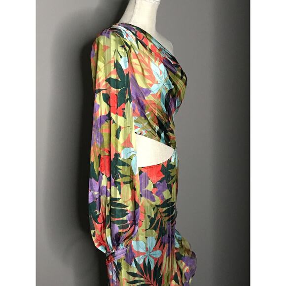 Bronx and Banco Tropics Violet Silk blend Maxi Dress Size 10 $850 - Picture 15 of 16